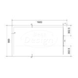 Best-Design "Schutz" douchebak anti-slip composiet Mat-wit 160x90x3 cm - Artikelnr.: 4031120