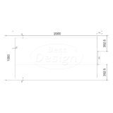 Best-Design "Schutz" douchebak anti-slip composiet Mat-wit 200x100x3 cm - Artikelnr.: 4031140