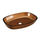 "Lucento" glazen waskom 54 x 39,5 x 11 cm Gold tea - Artikelnr.: 4032110