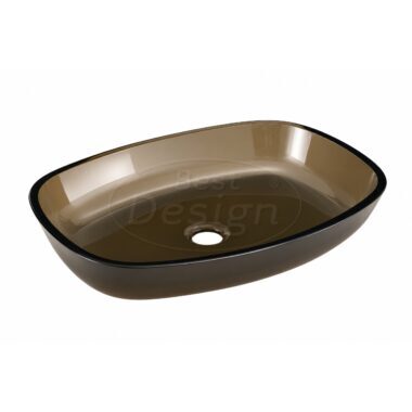 "Lucento" glazen waskom 54 x 39,5 x 11 cm Grey tea - Artikelnr.: 4032120 "Lucento" glazen waskom 54 x 39,5 x 11 cm Grey tea - Artikelnr.: 4032120