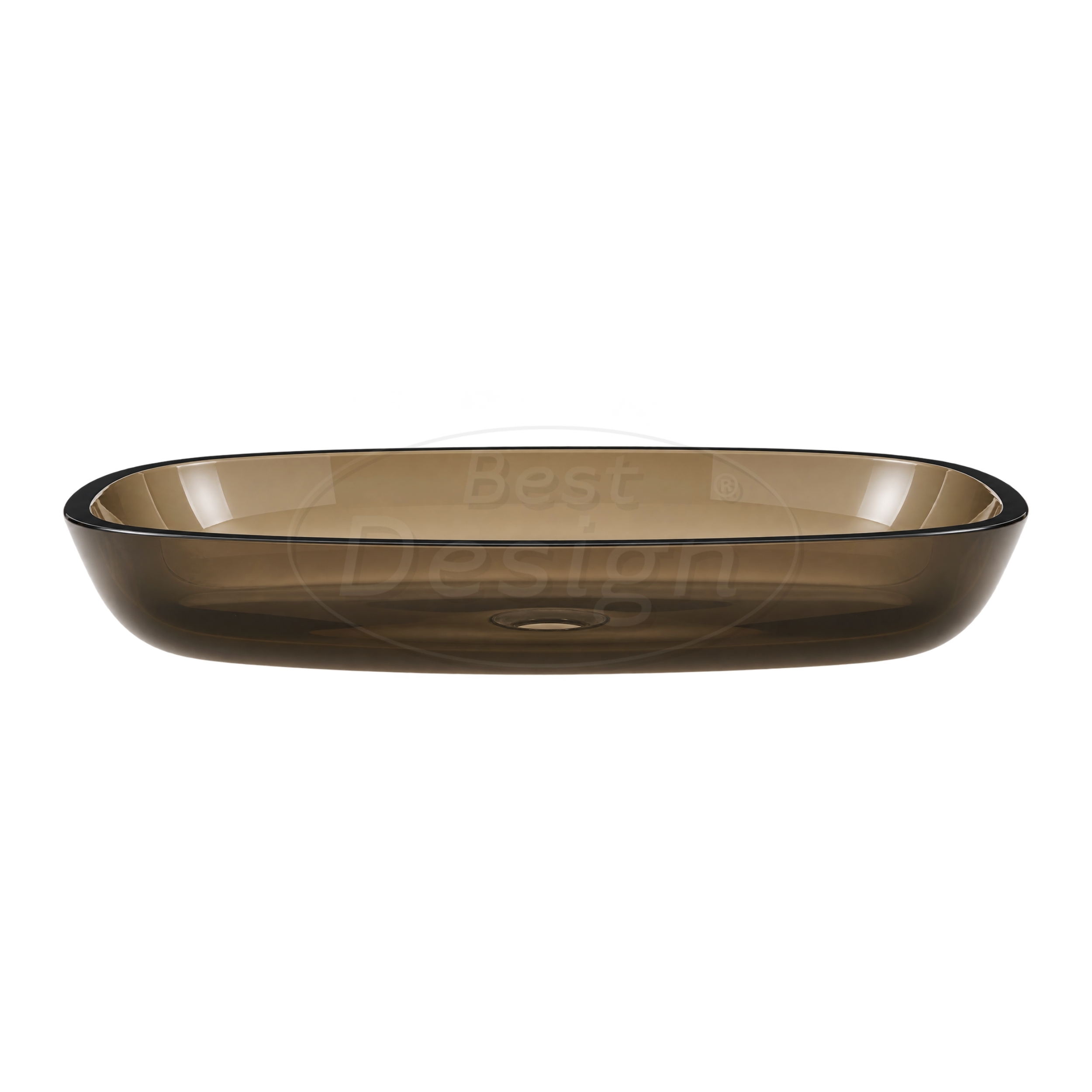 "Lucento" glazen waskom 54 x 39,5 x 11 cm Grey tea - Artikelnr.: 4032120