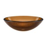 "Orvani" glazen waskom Ø 39,5 x 12,5 cm Gold tea - Artikelnr.: 4032130