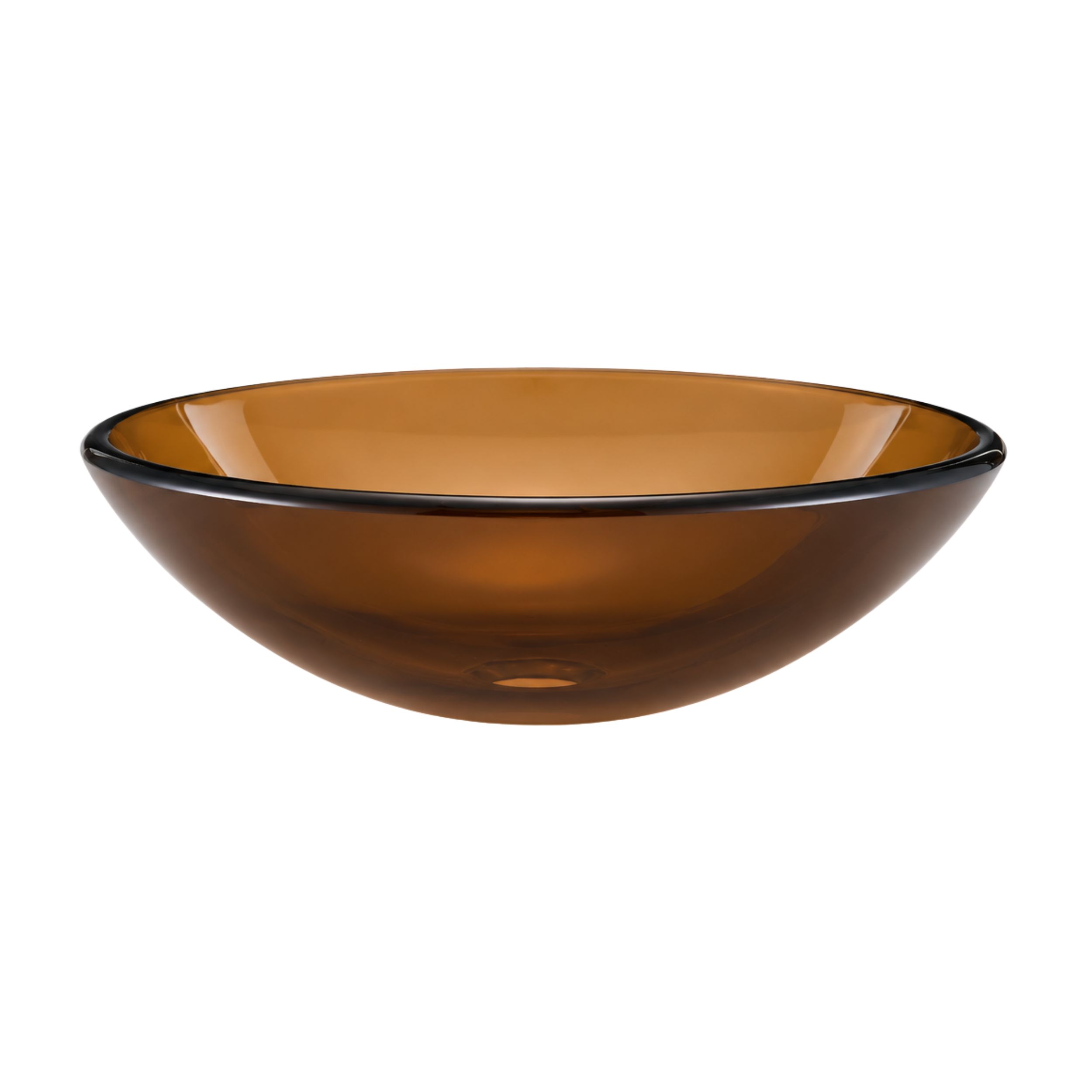 "Orvani" glazen waskom Ø 39,5 x 12,5 cm Gold tea - Artikelnr.: 4032130
