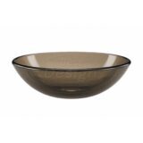 "Orvani" glazen waskom Ø 39,5 x 12,5 cm Grey tea - Artikelnr.: 4032140