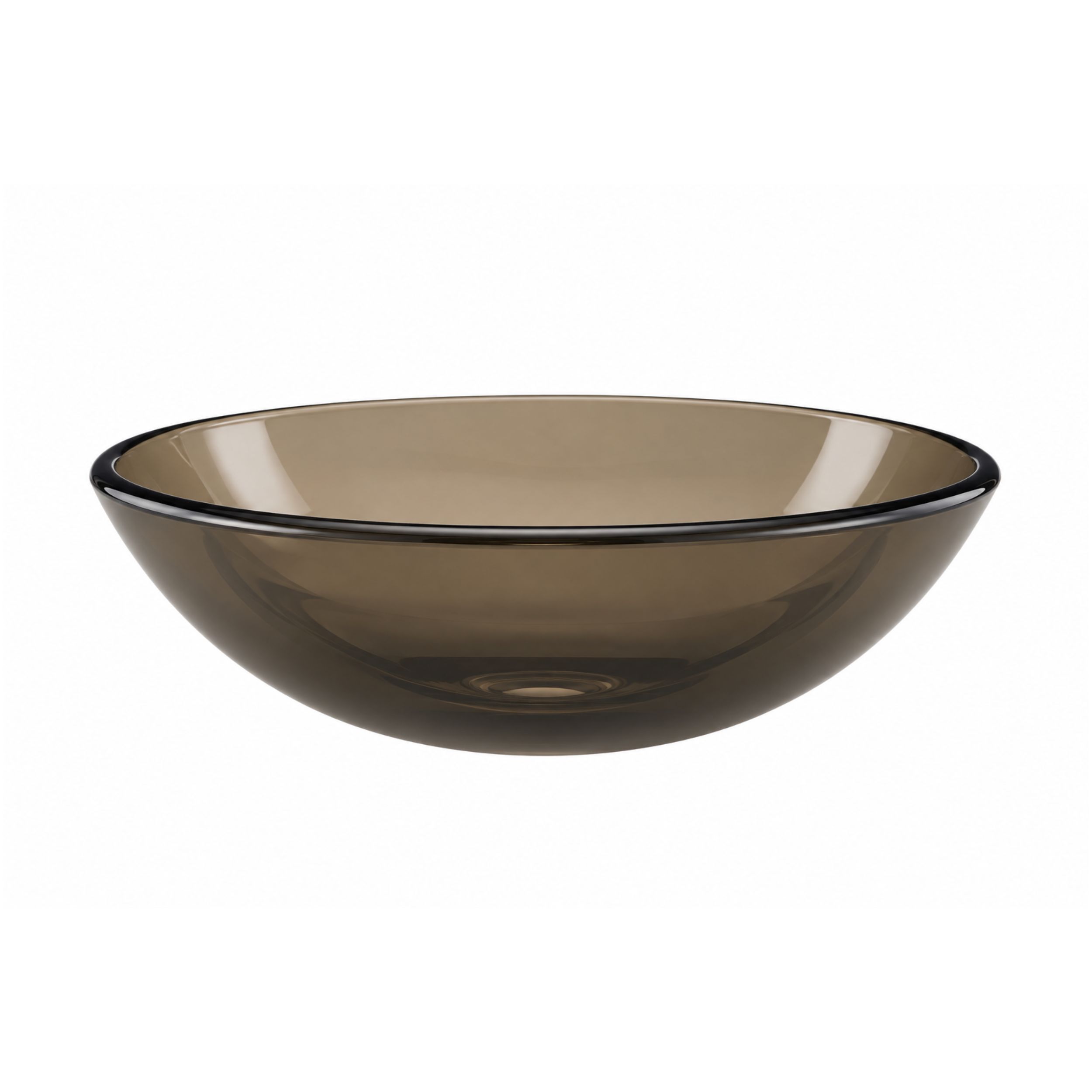 "Orvani" glazen waskom Ø 39,5 x 12,5 cm Grey tea - Artikelnr.: 4032140