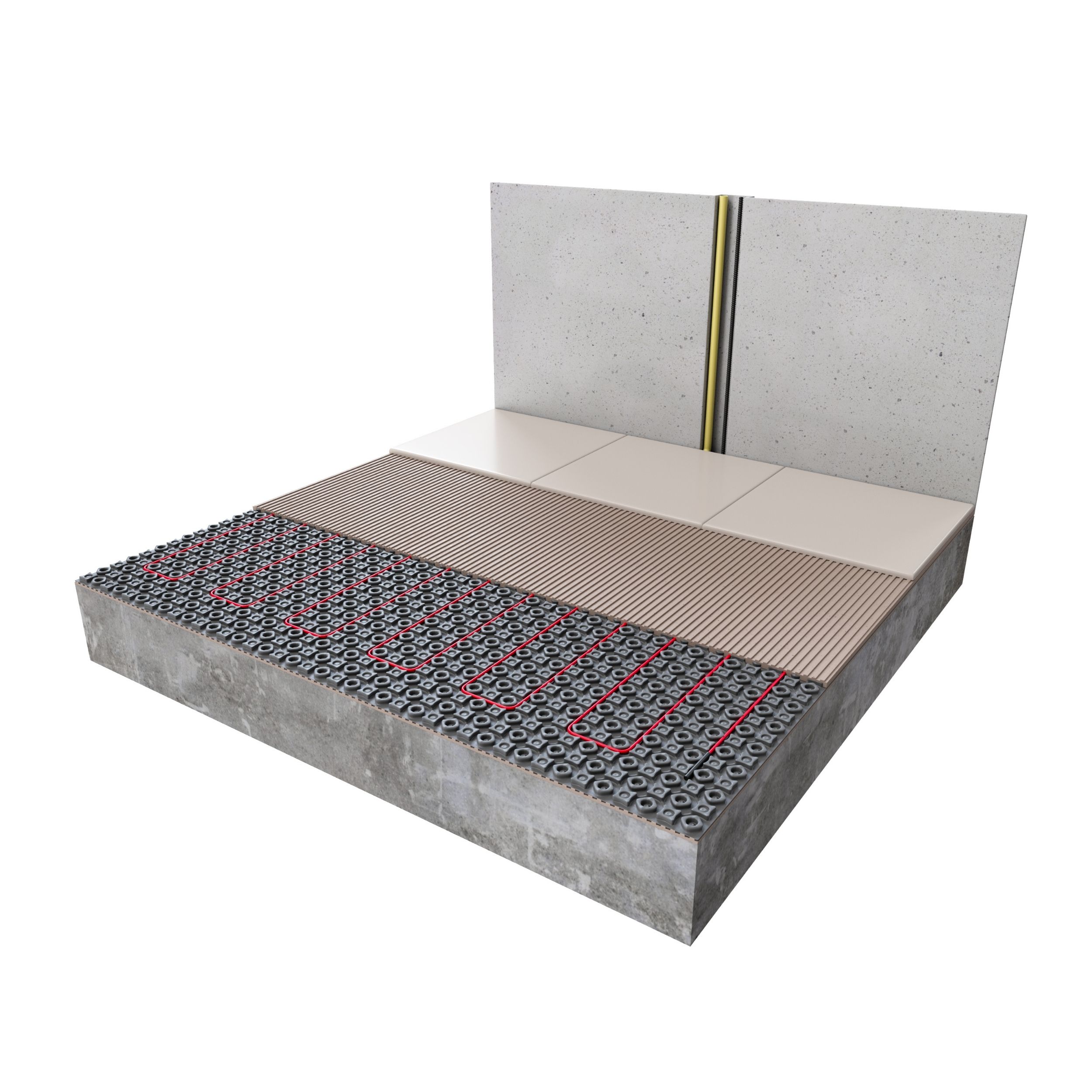 "Heaty-Decoupling systeem" 3,75 M2 plaat / 2,5 M2 verwarmd 375 Watt incl. witte thermostaat - Artikelnr.: 4032560 "Heaty-Decoupling systeem" 3,75 M2 plaat / 2,5 M2 verwarmd 375 Watt incl. witte thermostaat - Artikelnr.: 4032560